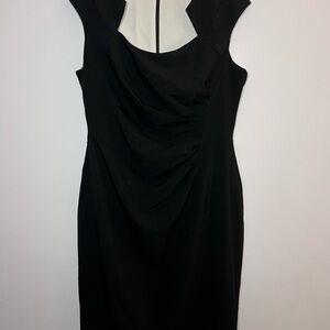 Calvin Klein Black Sleeveless Midi Dress with Scoop Cutout